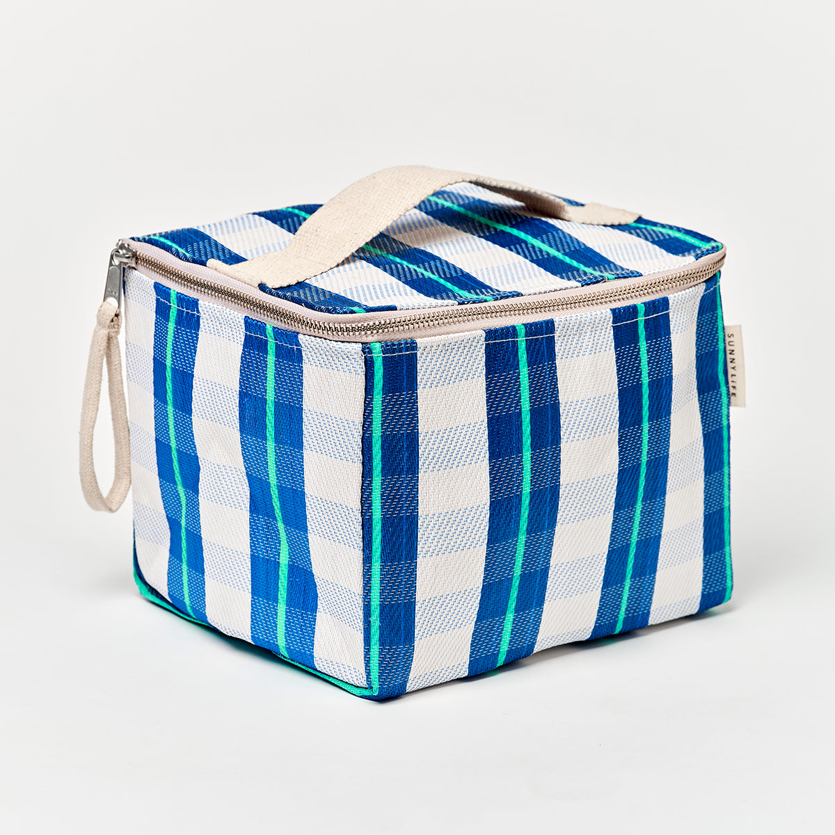Recycled Nylon Lunch Cooler Bag La Mer Blue Neon