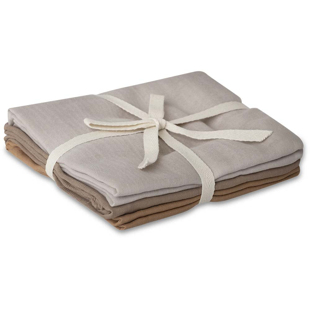 Muslin Swaddles 3-er Pack Beige, Braun, Golden Mist