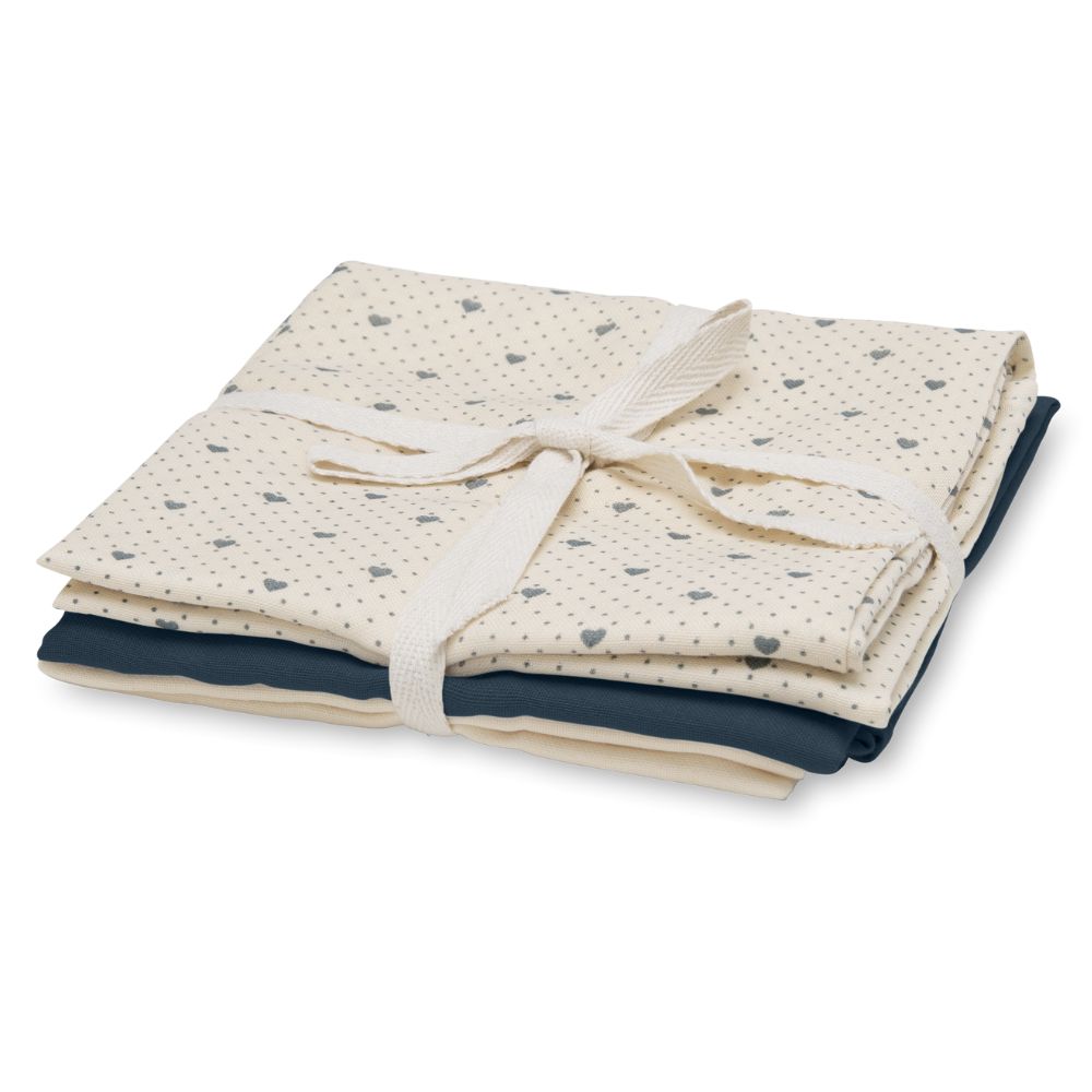 Bora Swaddle Muslin 3er Set Lots of love sky