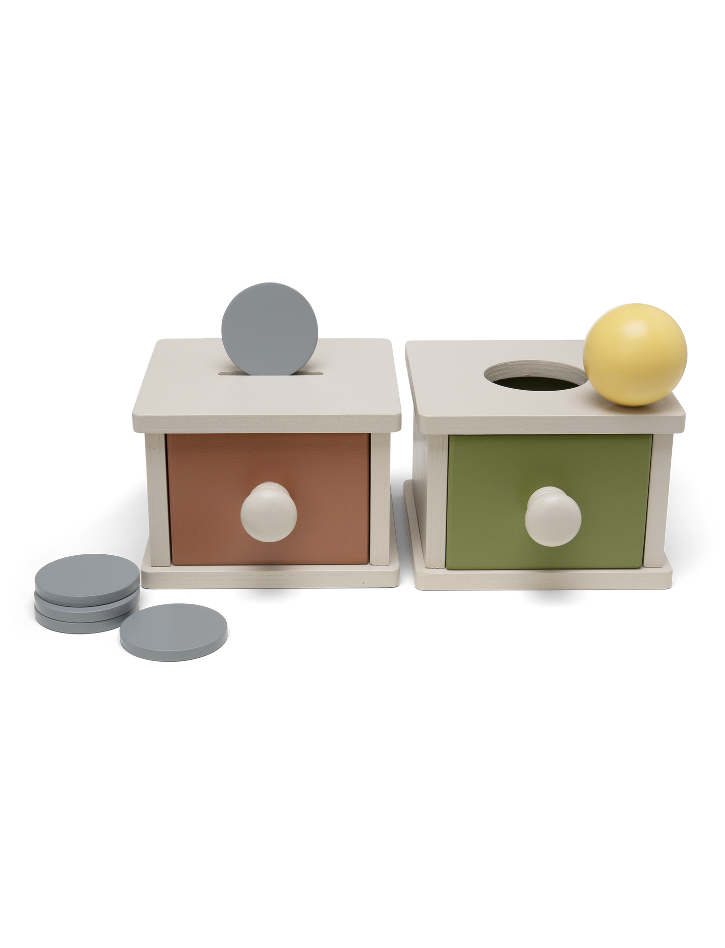 Sortierbox aus Holz 2-er Set