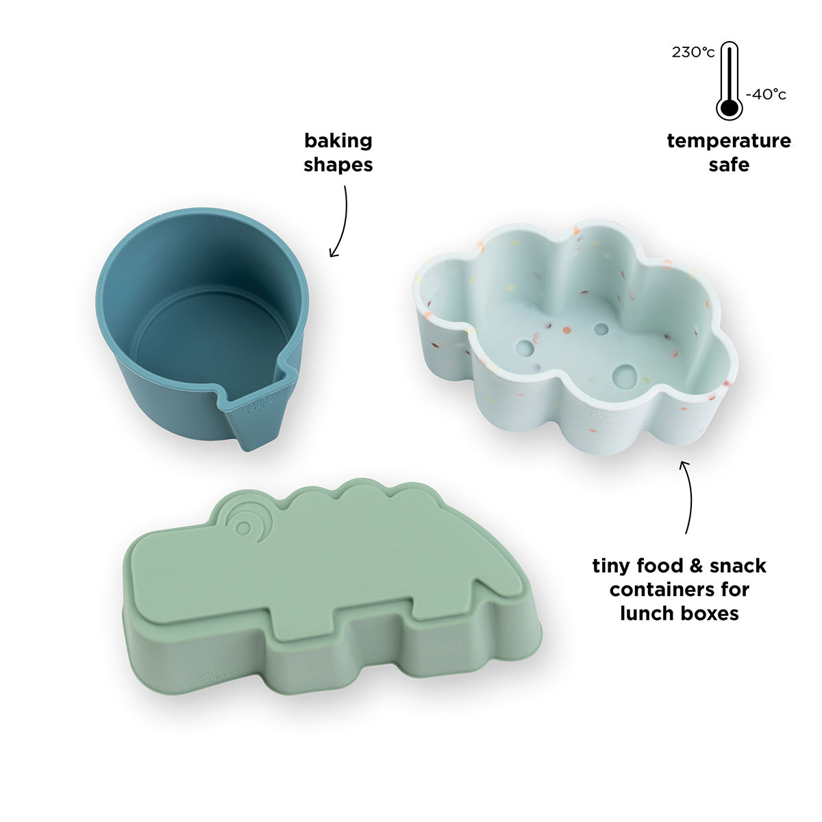 Silikon Formen 3 Stk Happy clouds blau