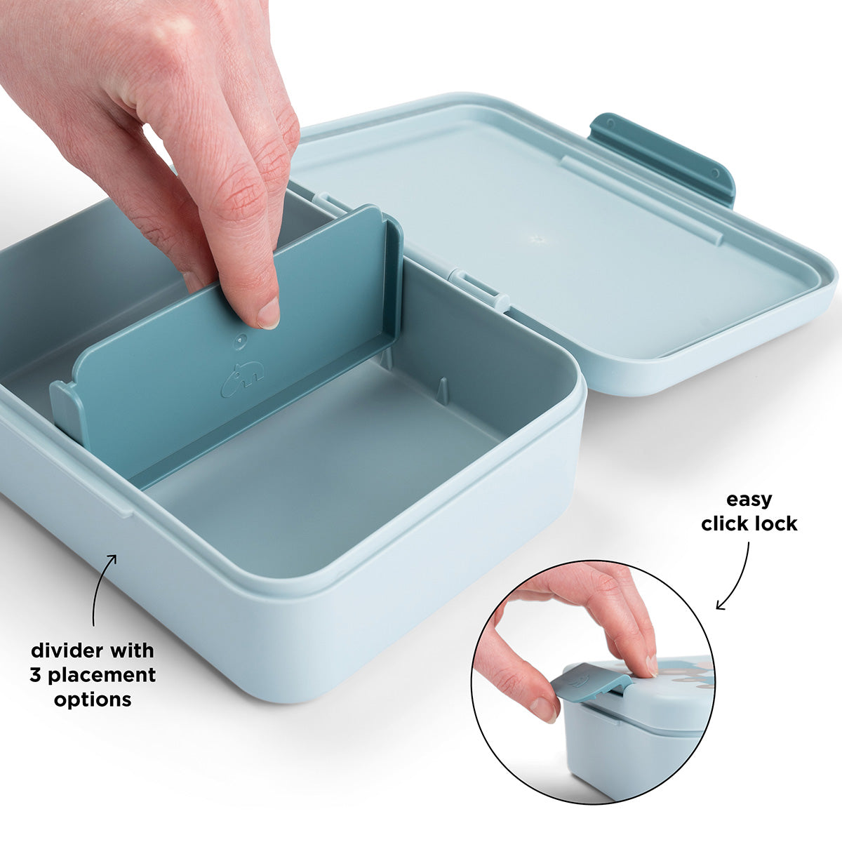Lunchbox mit Einsatz Tiny farm blau