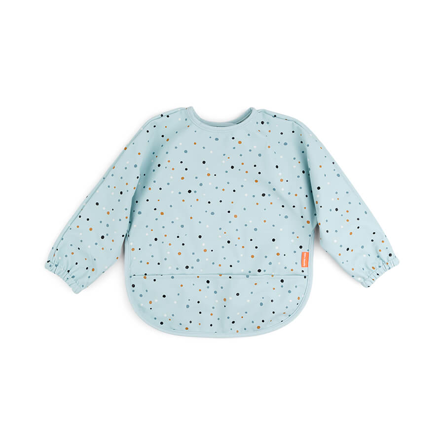 Ärmeltaschen-Lätzchen Happy dots Blau