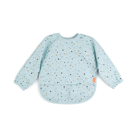 Ärmeltaschen-Lätzchen Happy dots Blau