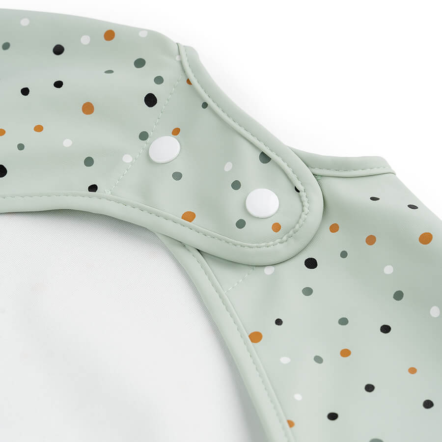 Ärmeltaschen-Lätzchen Happy dots Grün