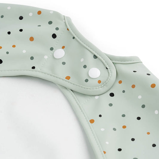 Ärmeltaschen-Lätzchen Happy dots Grün