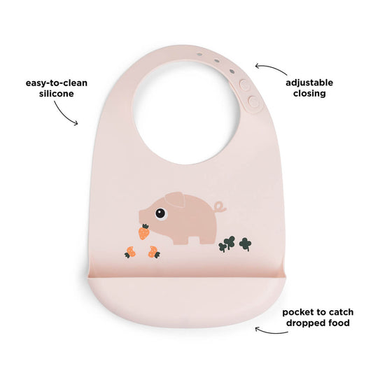 Silikon Lätzchen Pigee Rosa