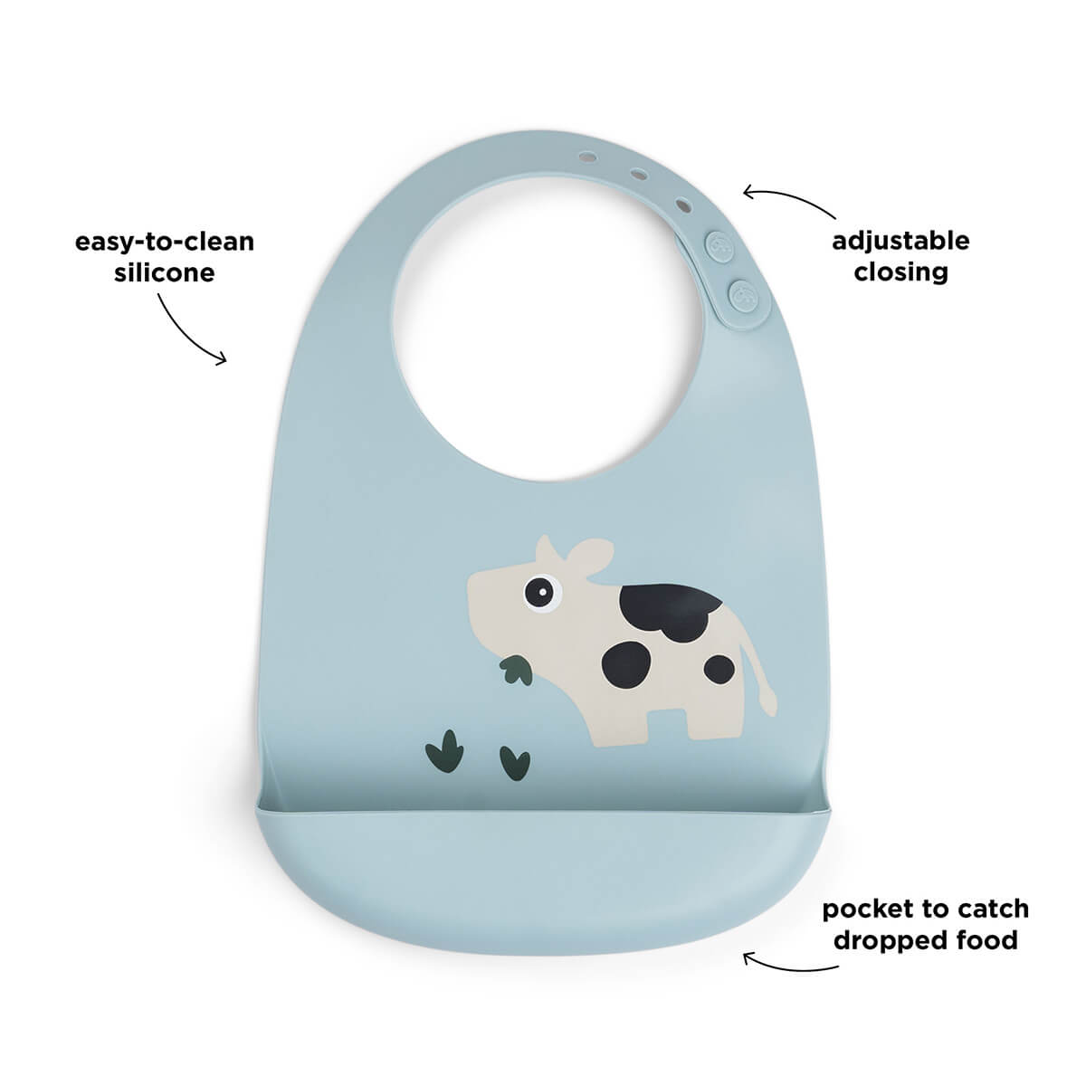 Silikon Lätzchen Dotti Blau