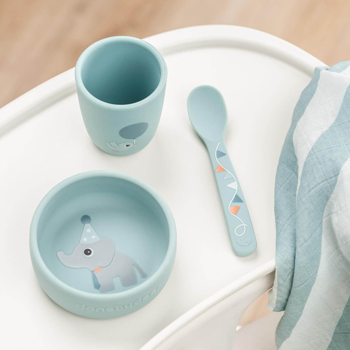 Stick&Stay First Meal Set Celebration Blau