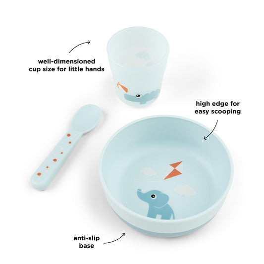 Foodie first meal Geschirr-Set Playground Blau
