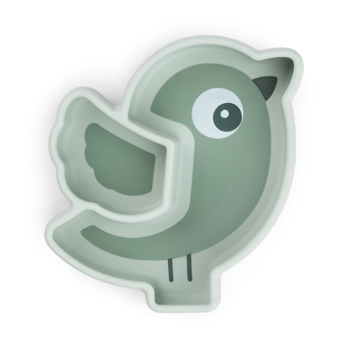 Silikon Stick&Stay Snackteller Birdee Grün