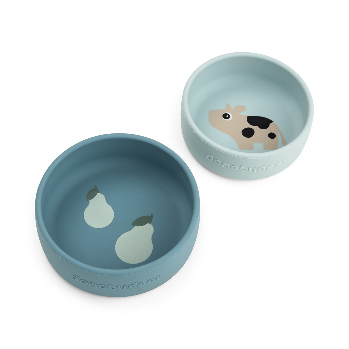 Silikonschüssel 2-er Set Dotti Blau