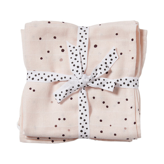 Windeltücher 2 Stück Dreamy dots Rosa