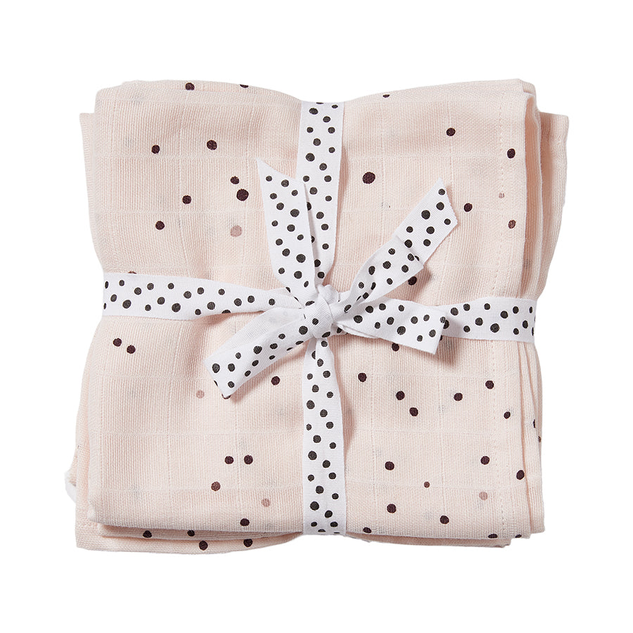 Mullwindel Wrap 2 Stück Dreamy dots Rosa
