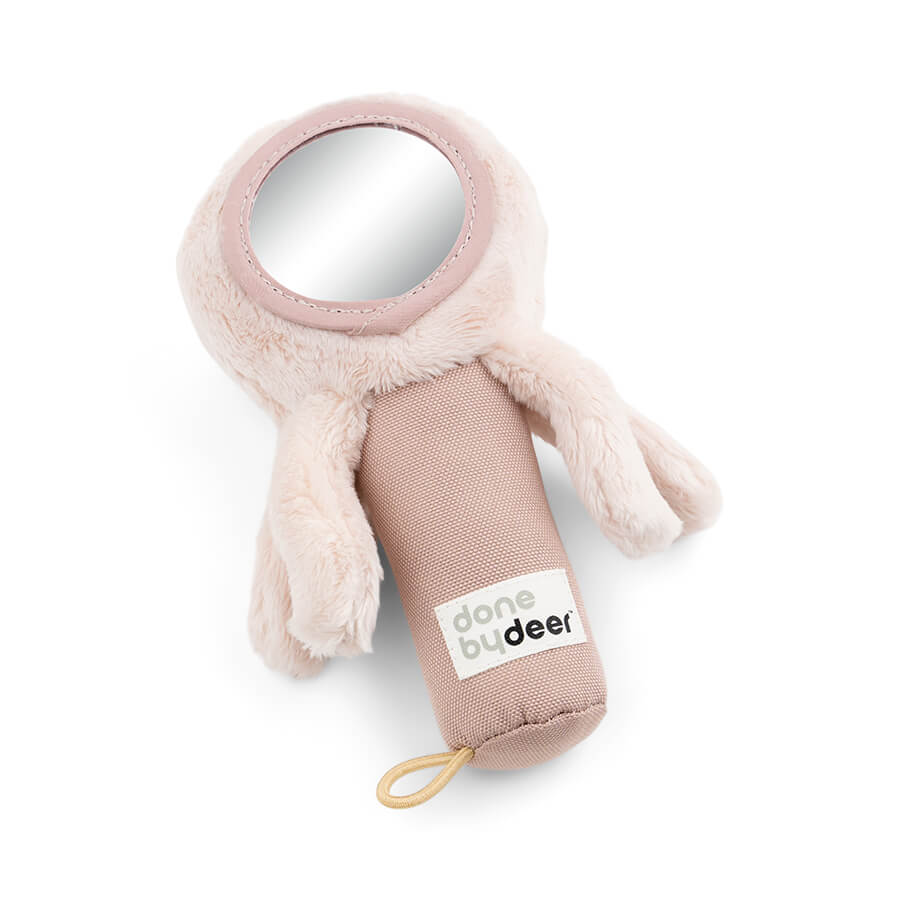 Sensorische Rassel mit Spiegel Jelly Rosa