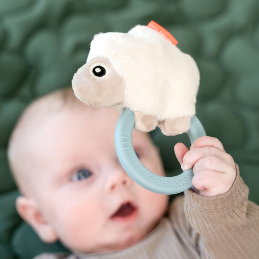 Rassel mit Beissring Sheepy Blue