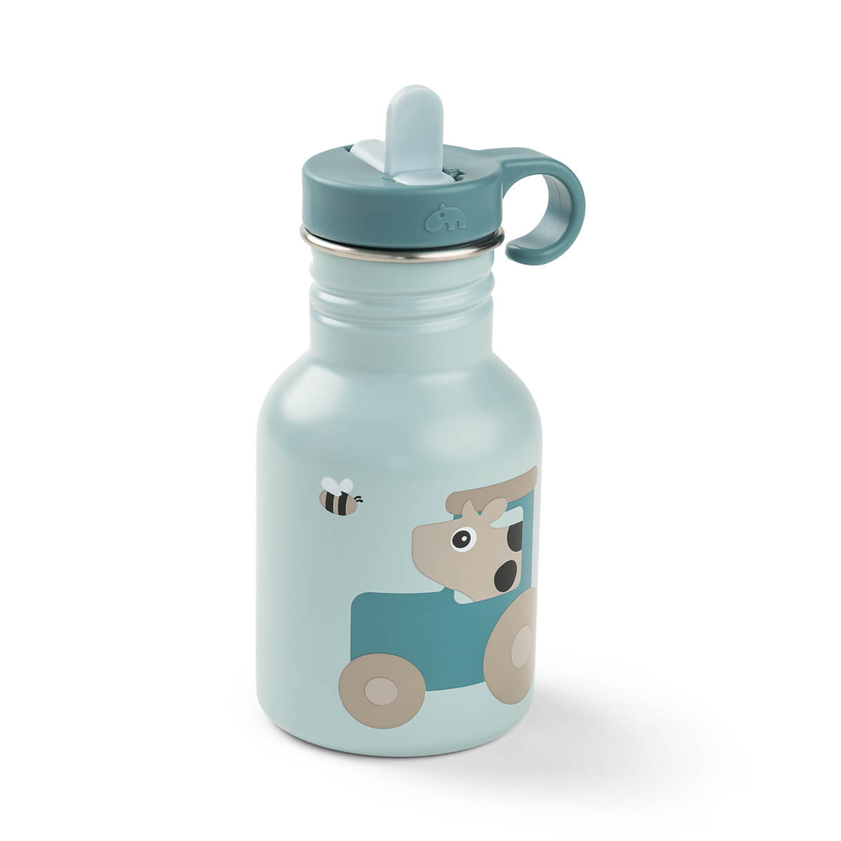 Edelstahl Flasche Tiny farm Blau 350 ml