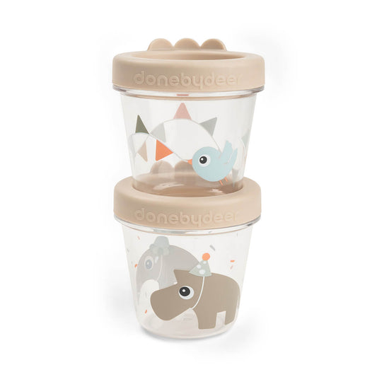 Baby-Snackbox 2-er Set Celebration Sand