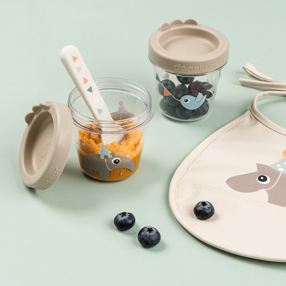 Baby-Snackbox 2-er Set Celebration Sand