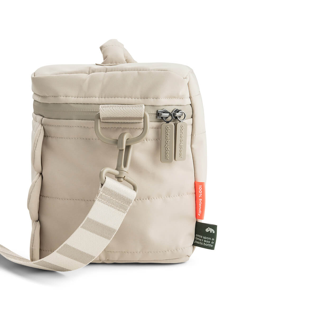 Gesteppte Thermotasche Croco Sand