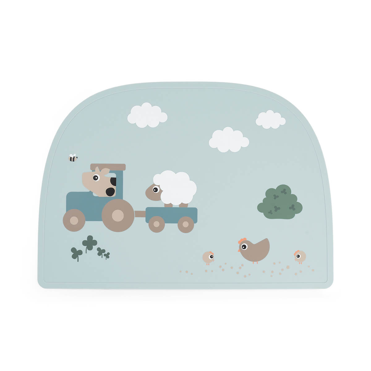 Silikon-Tischset Tiny farm Blau