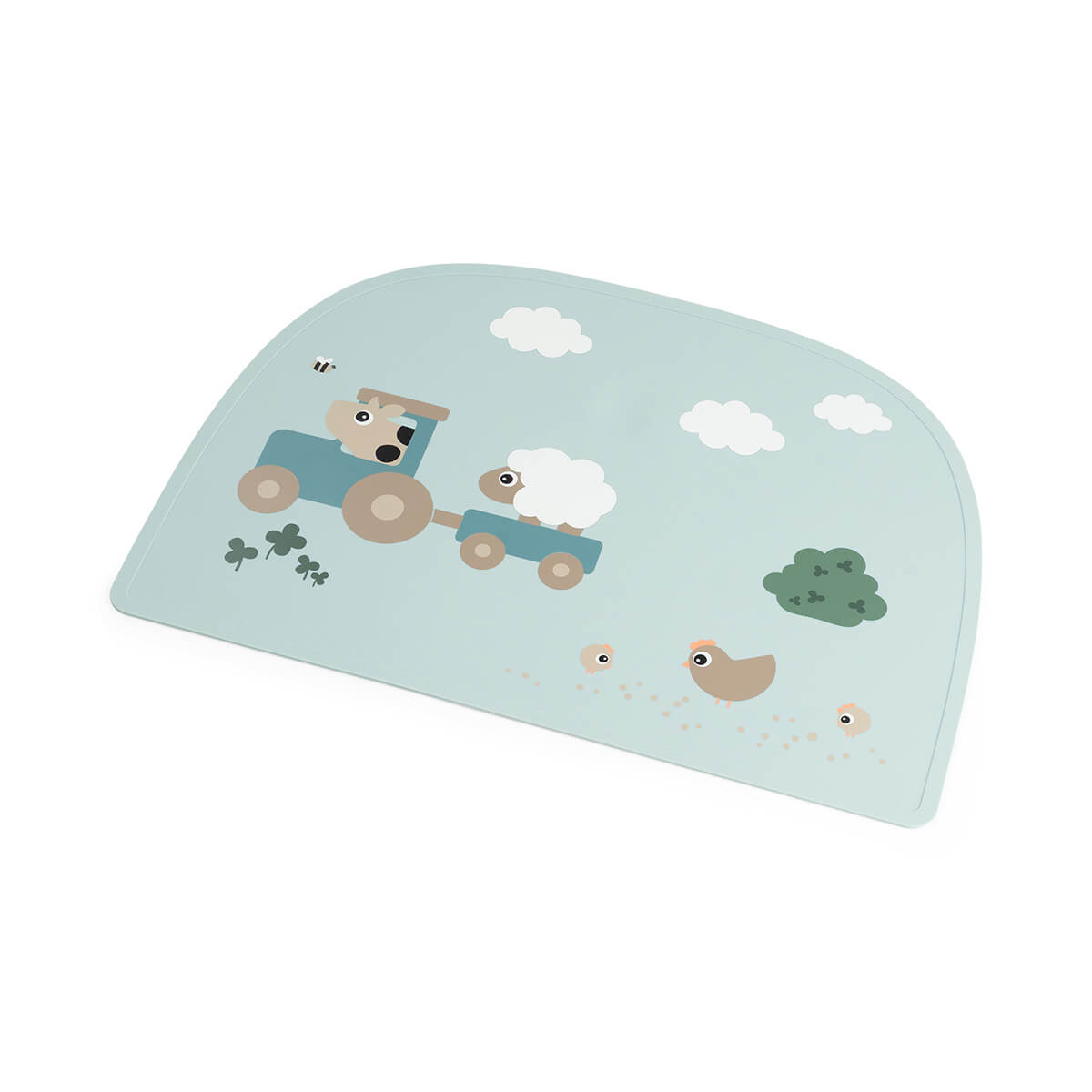 Silikon-Tischset Tiny farm Blau