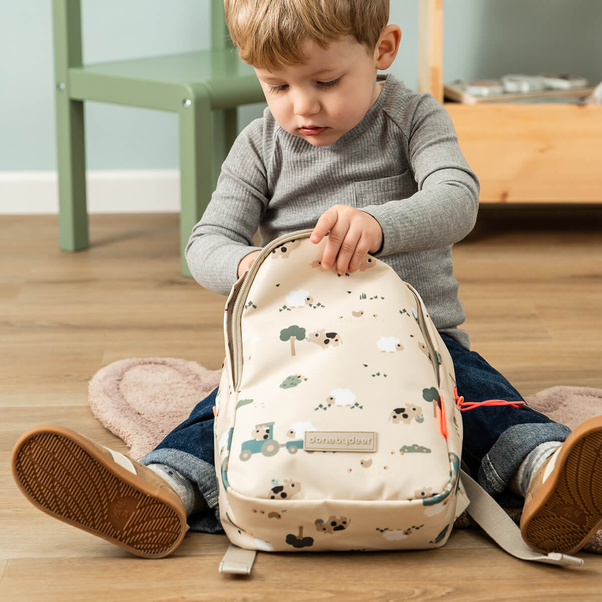 Kleiner Rucksack Tiny farm Sand 4 L