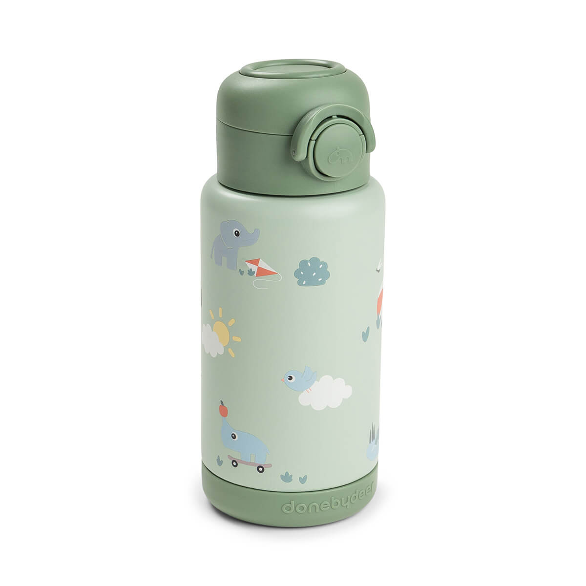 Thermo-Strohhalmflasche Playground Grün 340 ml