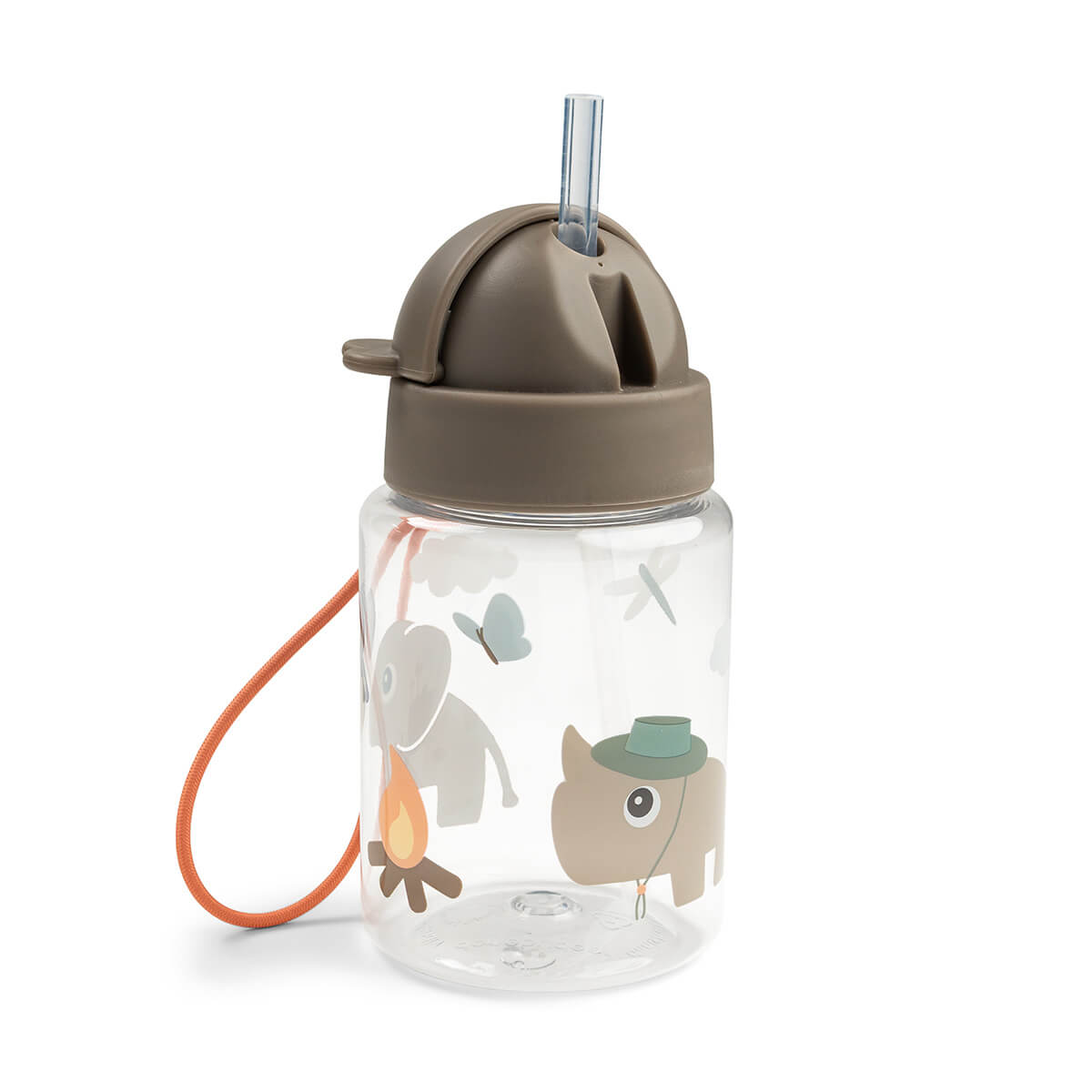 Trinkflasche mit Strohhalm Tiny trails Sand 280 ml
