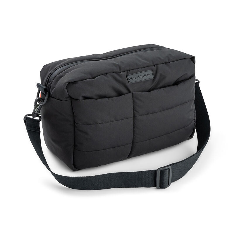 Gesteppte Wickeltasche Schwarz