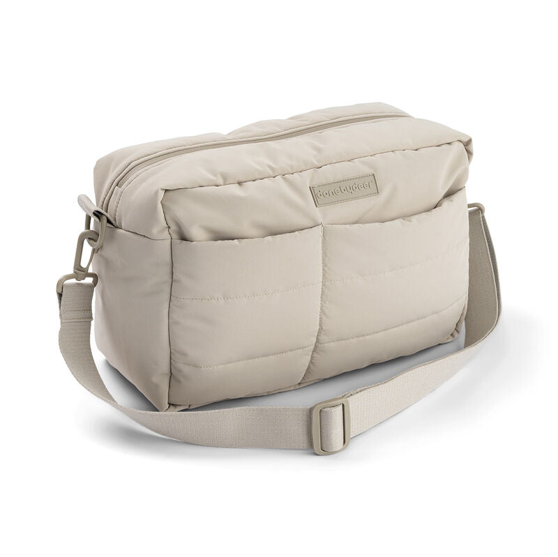 Gesteppte Wickeltasche Beige