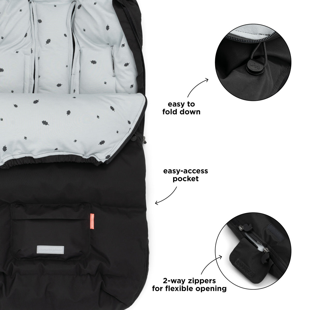 Winterfußsack Schwarz