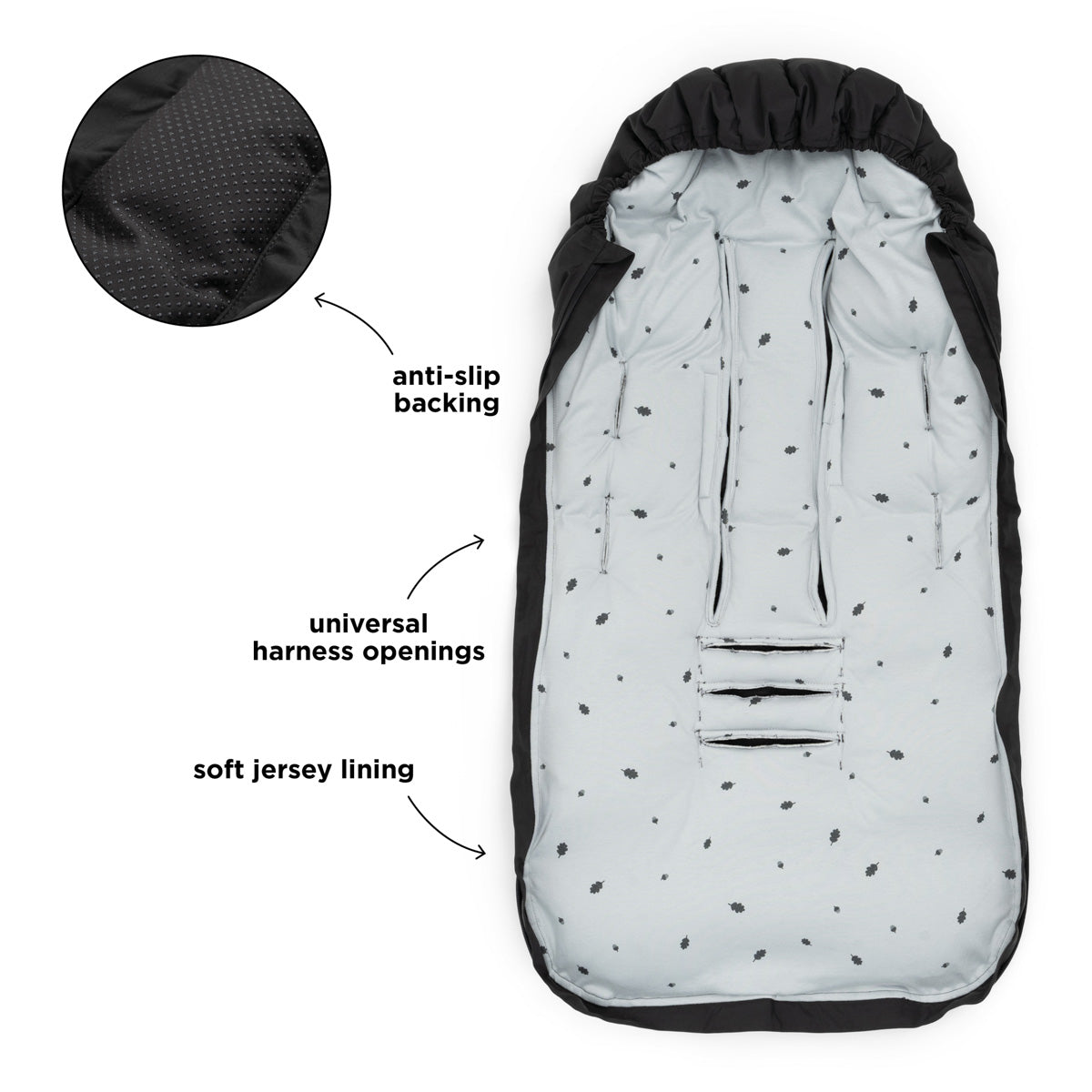 Winterfußsack Schwarz