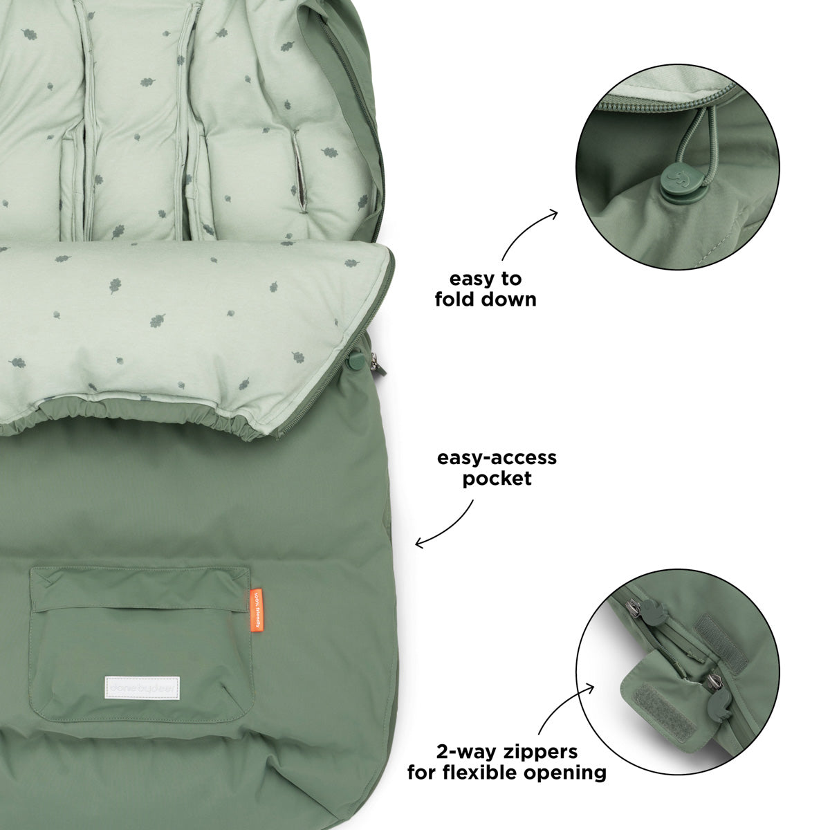 Winterfußsack Grün
