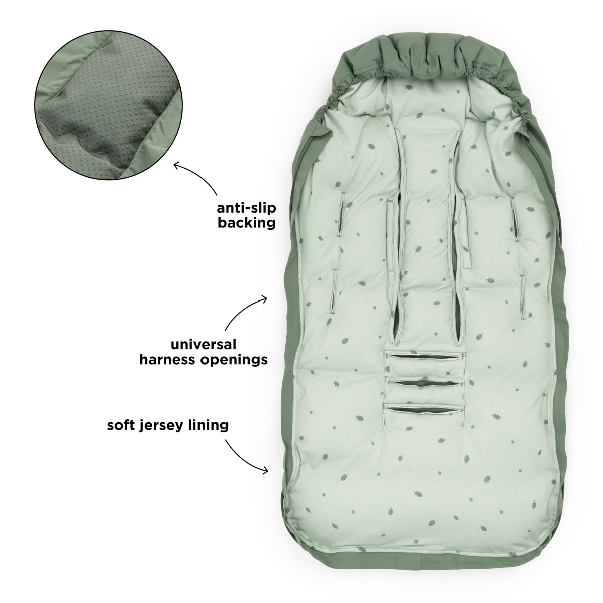 Winterfußsack Grün