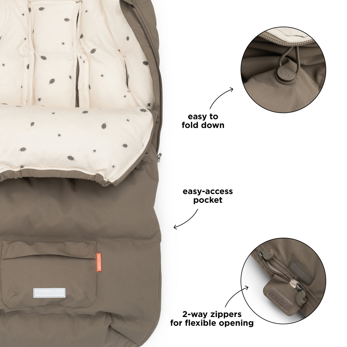 Winterfußsack Taupe