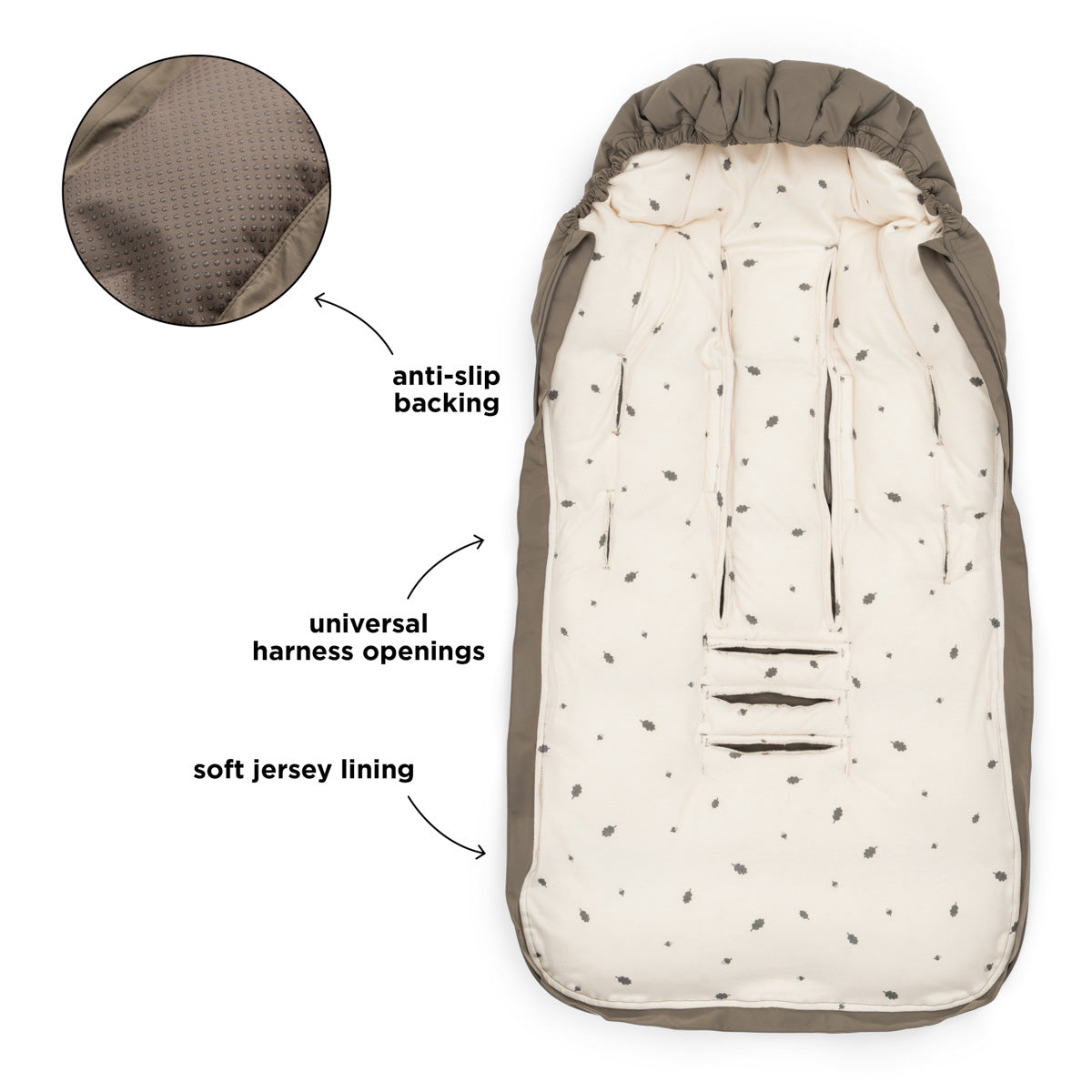 Winterfußsack Taupe