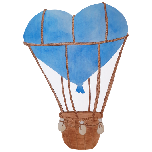 Wandsticker Herz Ballon blau