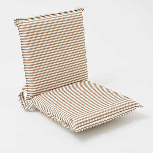 Lean Back Beach Chair The Vacay Khaki Stripe