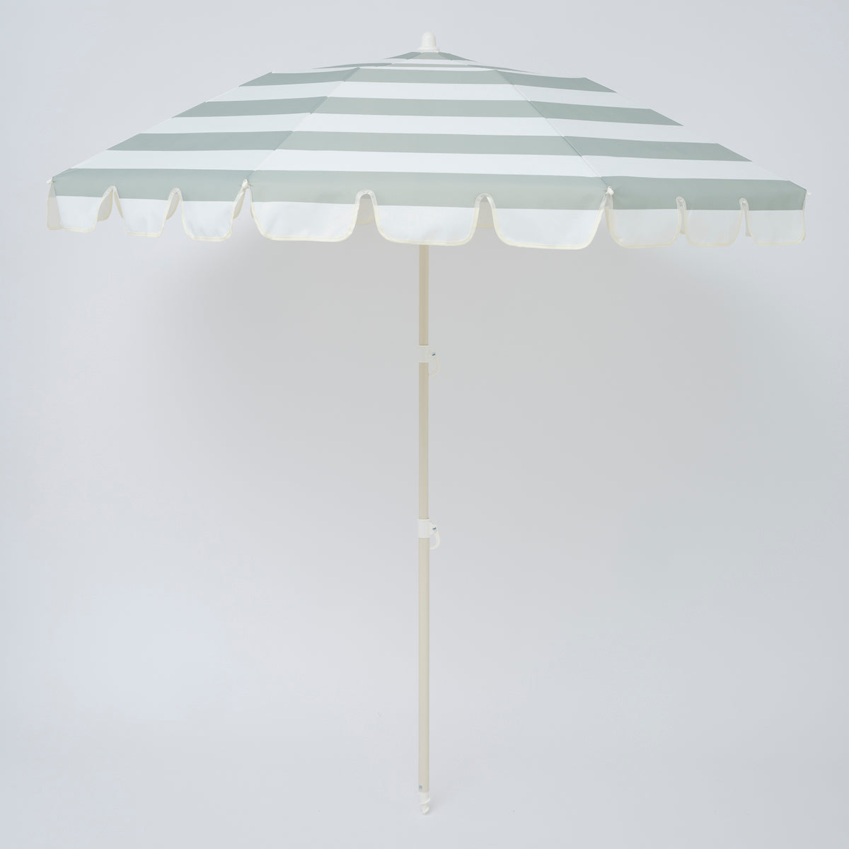 Compact Beach Umbrella Sea Sage Stripe
