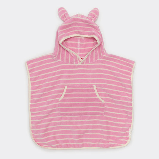 Kapuzenhandtuch für Kinder Cotton Candy Pink Stripe