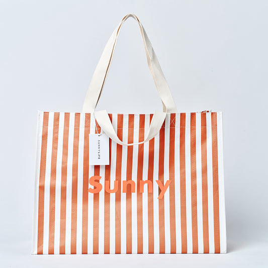 Carryall Beach Bag Tierra Clay Stripe