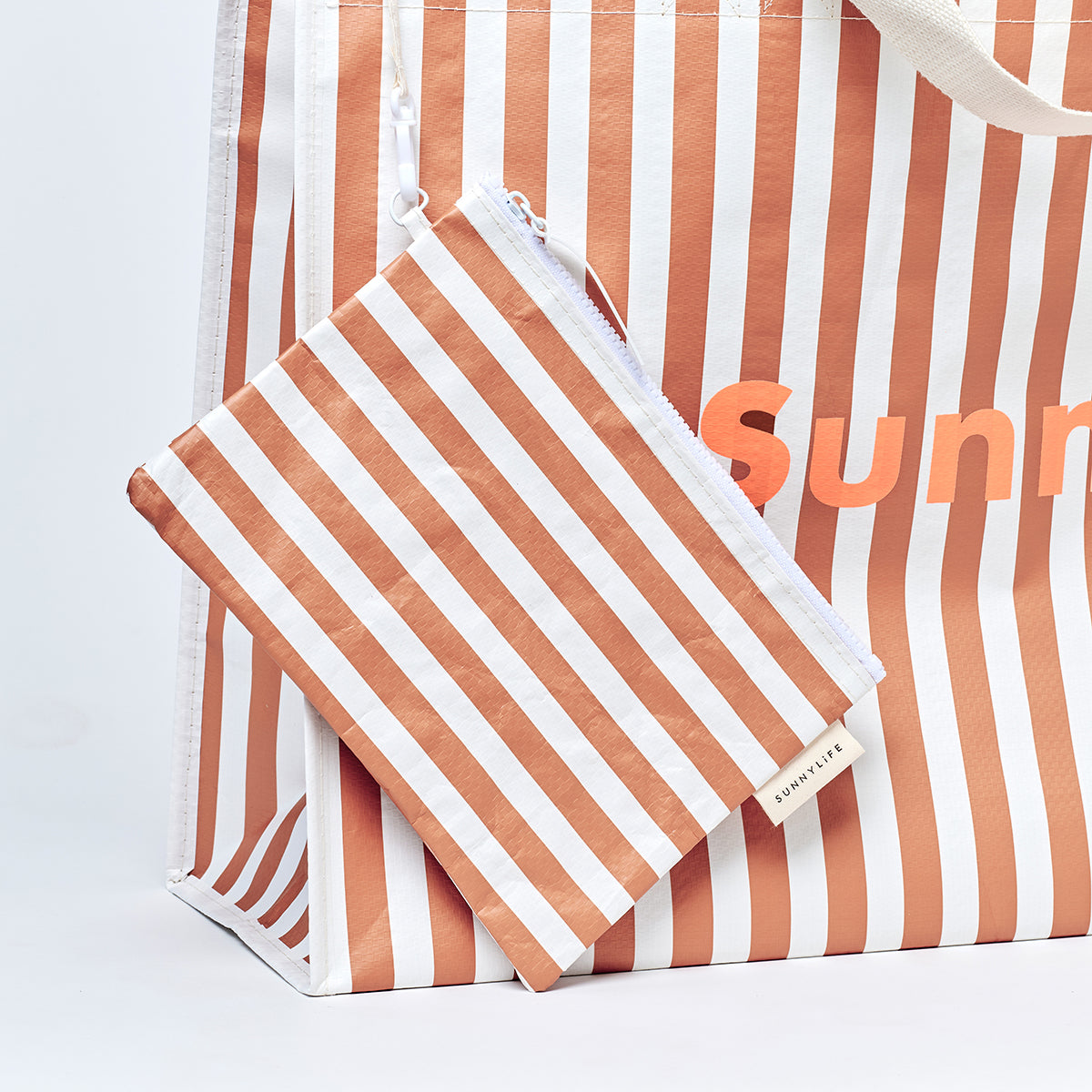 Carryall Beach Bag Tierra Clay Stripe