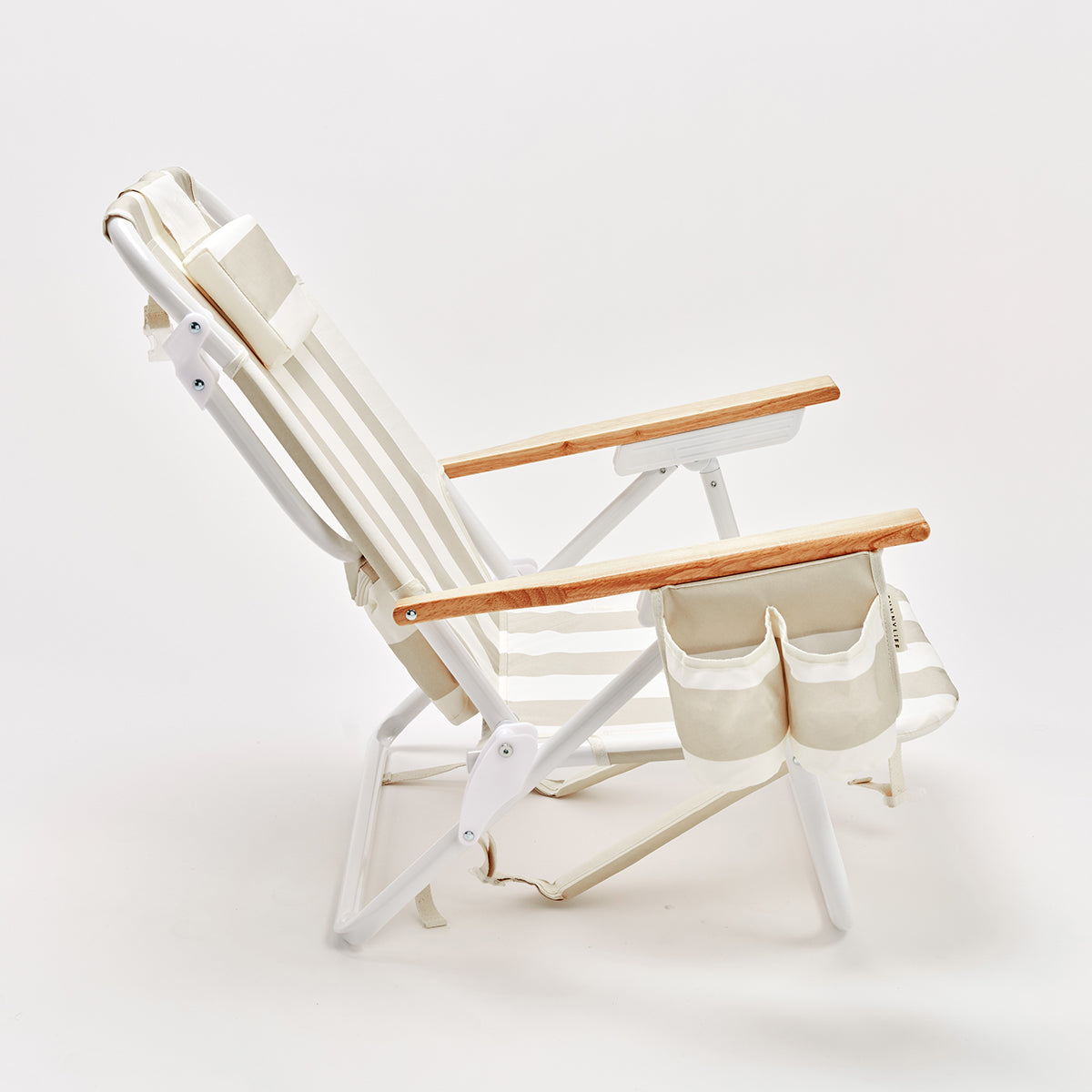 Deluxe Beach Chair Oyster Stripe