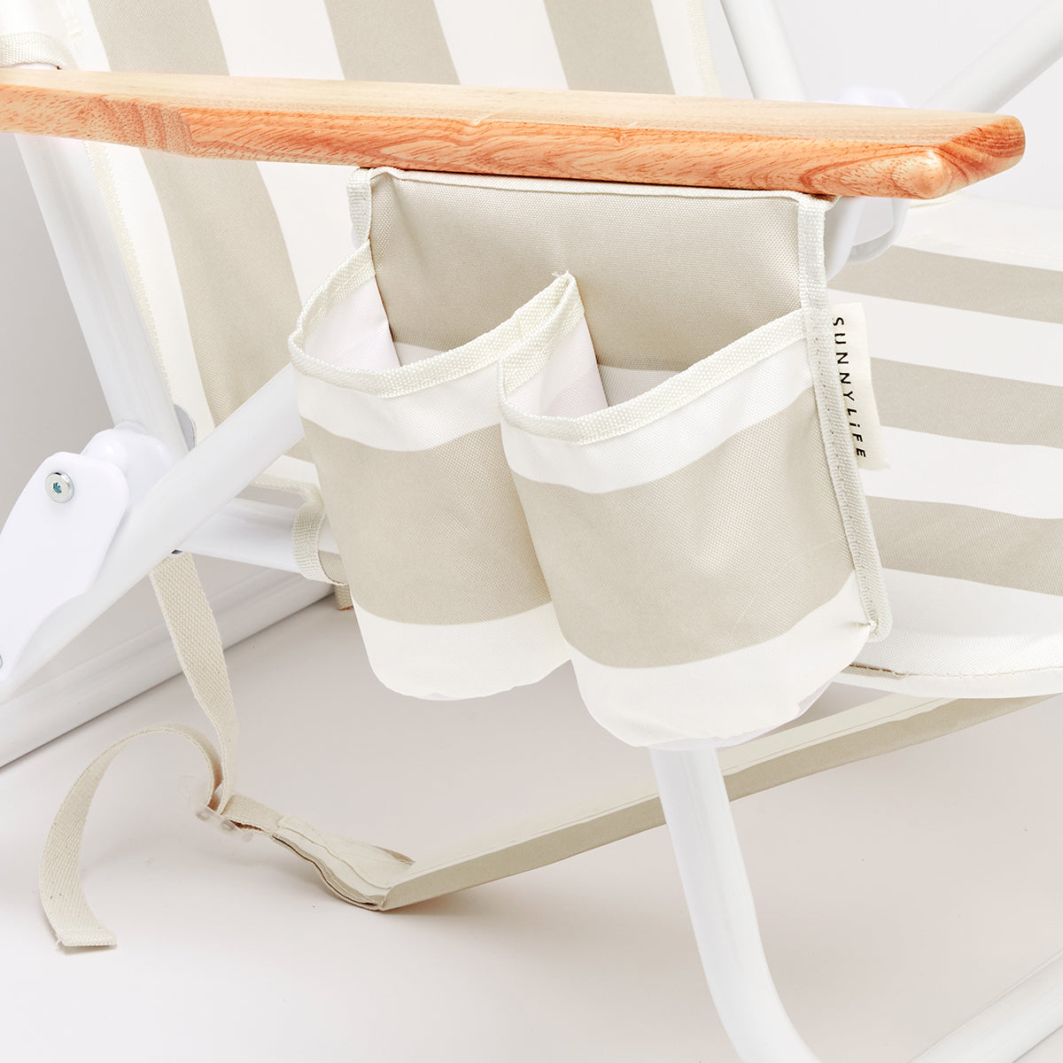 Deluxe Beach Chair Oyster Stripe