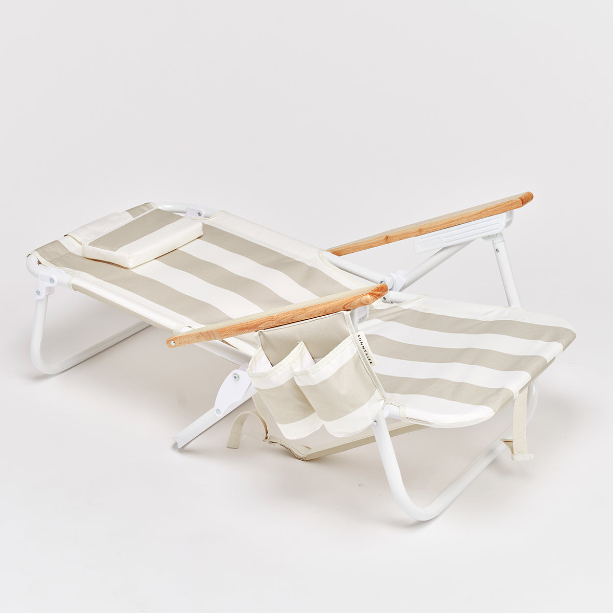 Deluxe Beach Chair Oyster Stripe