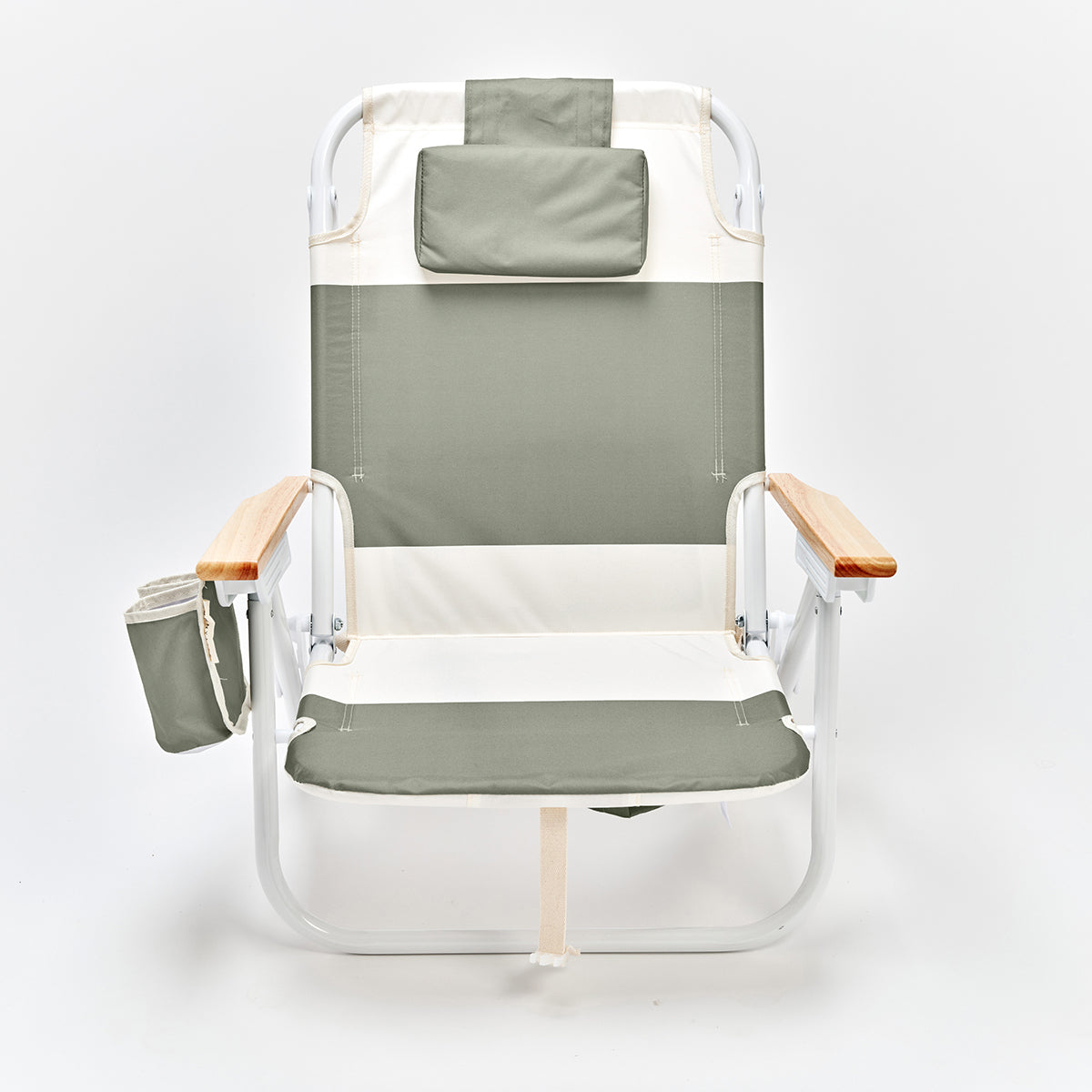 Deluxe Beach Chair Seagrass Sage Block
