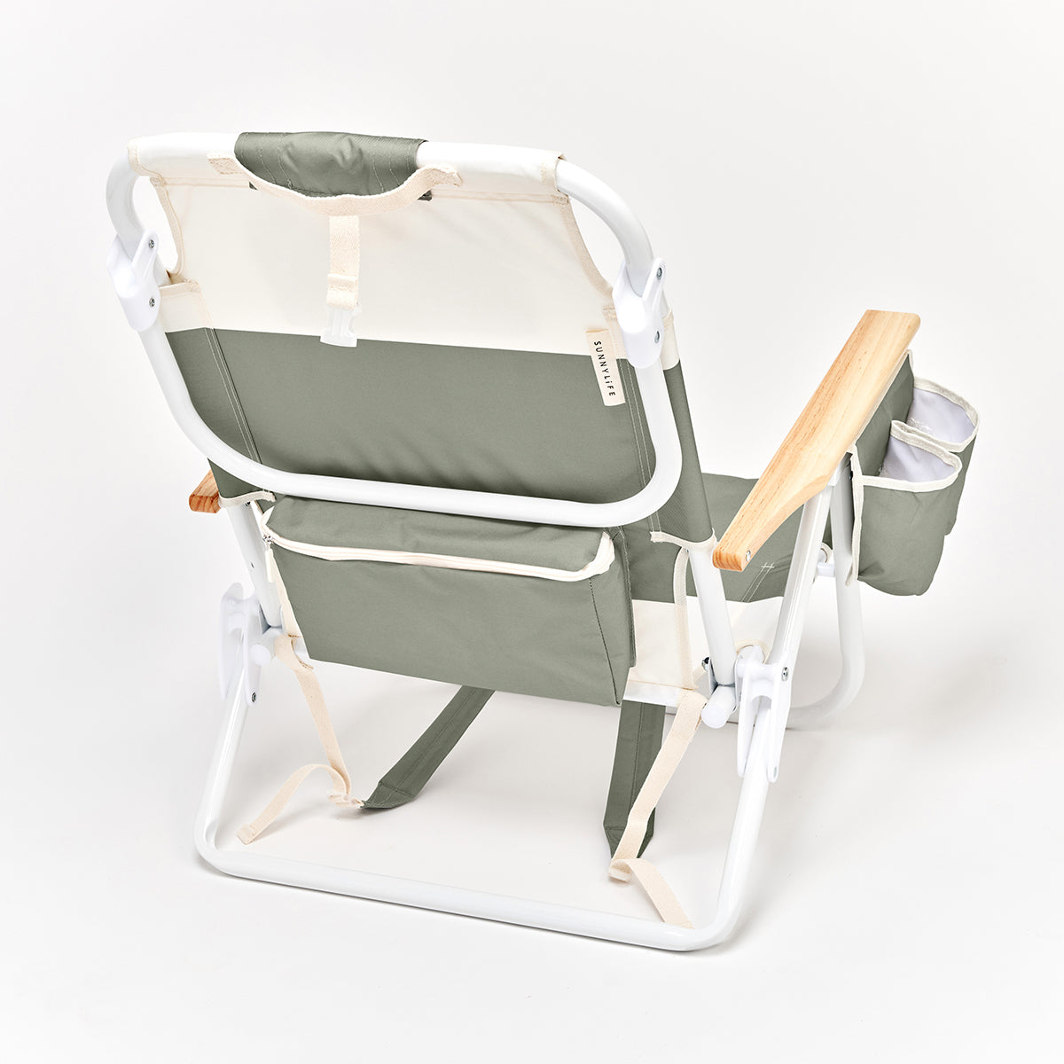 Deluxe Beach Chair Seagrass Sage Block