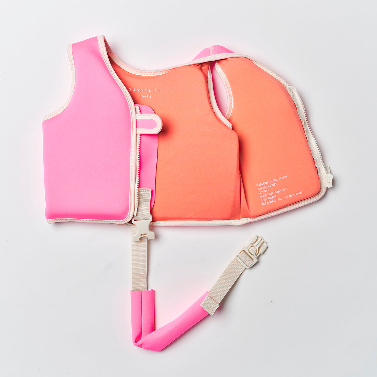 Float Vest 1-2 Poppy the Peach Neon Pink
