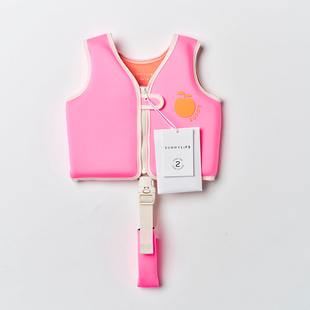 Float Vest 1-2 Poppy the Peach Neon Pink